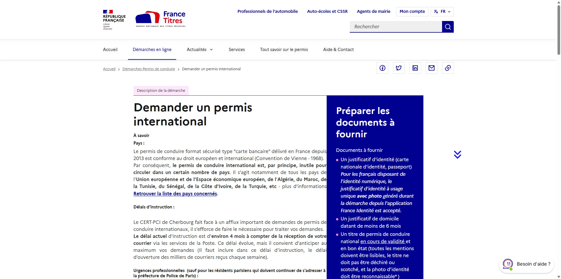 permis international